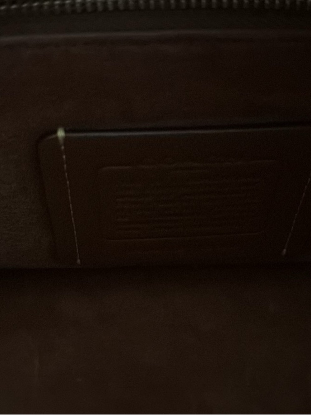 Coach Dark Brown Leather Shoulder Bag with Gold Logo - Picture 4 of 6
